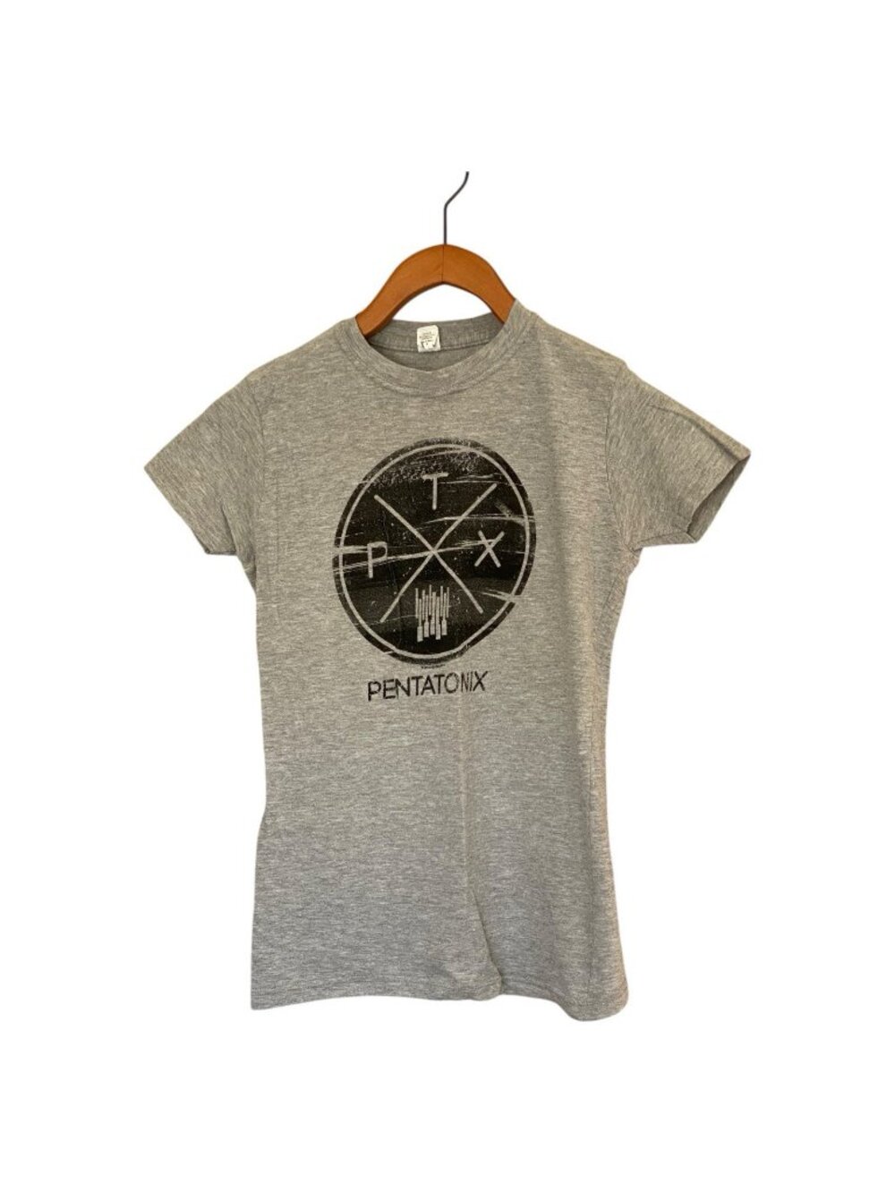 Pentatonix 2015 Gray T-Shirt Juniors Small Tultex PTX Graphic Band Music Tee